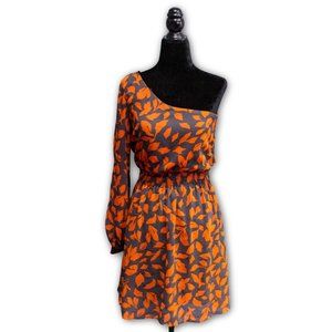Forever 21 Leaf One Sleeve Dress, Size Small